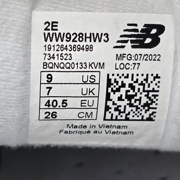 New Balance 928v3 Women's Leather Walking Shoes White Sneaker WW928HW3 Sz 9 EE - Picture 10 of 16